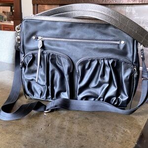 Metallic shoulder bag